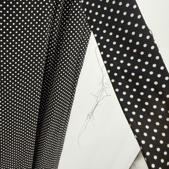 Zara Black & White Polka Dot Trouser Pants Belted Size Small - Picture 7 of 13